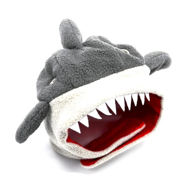 Shark Dog Hat Grey