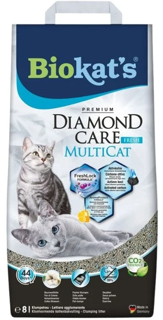 BIOKAT'S Diamond Care Multicat Nisip litiera pentru pisici 8L