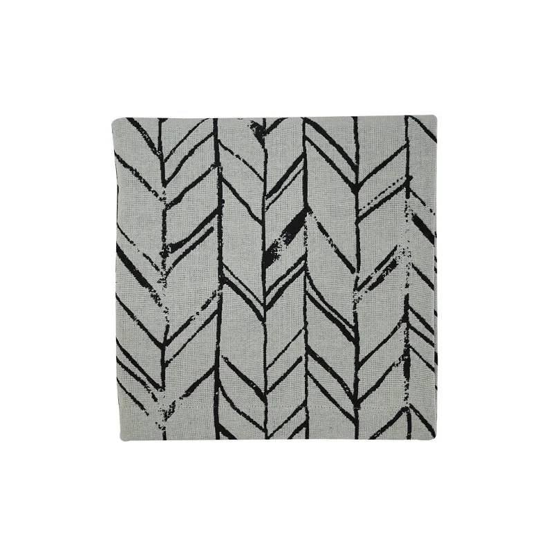 Black & White Herringbone Napkin, Set of 4