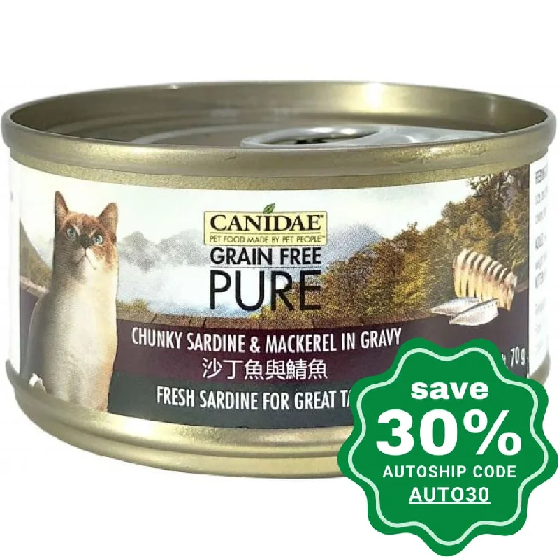 Canidae - PURE Chunky Sardine & Mackerel in Gravy Canned Cat Food - 70G (min. 24 Cans)