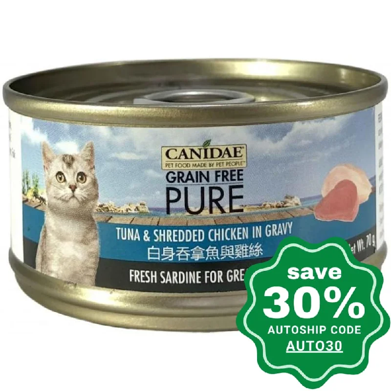 Canidae - PURE Tuna & Shredded Chicken in Gravy Canned Cat Food - 70G (min. 24 Cans)