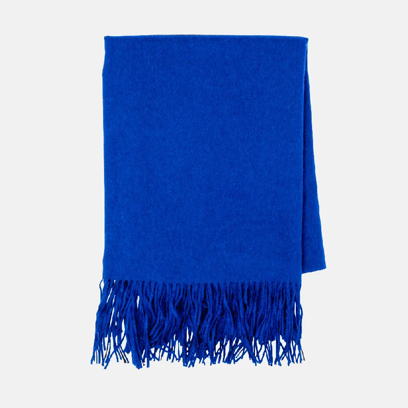 Cobalt Cashmere Throw Blanket