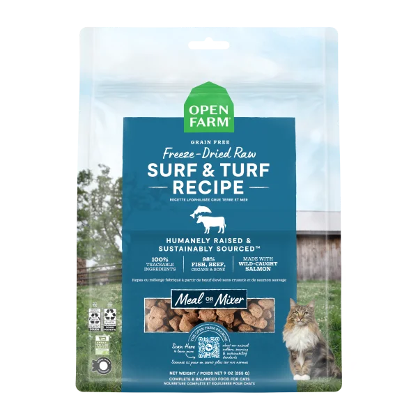 OPEN FARM Freeze-Dried Raw Surf & Turf Morsels, 255g (9oz)