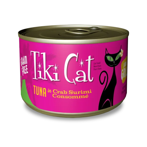 TIKI CAT Lanai Grill Tuna in Crab Surimi Consommé, 170g (6oz)