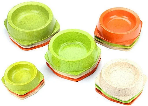 DOG BAMBOO FIBER BOWL-MEDIUM PRICE FR 6-PIECS