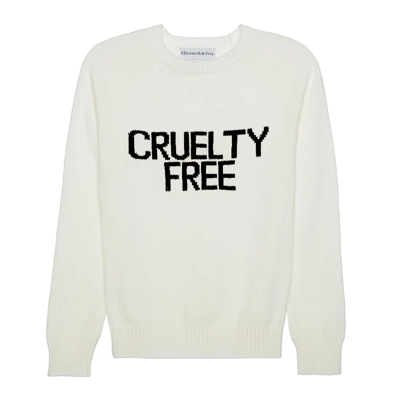 Exclusive Cruelty Free Sweater, Ivory / Black