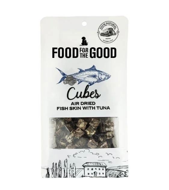 Food For The Good Air Dried Cat & Dog Treats (Fish Skin With Tuna Cubes)