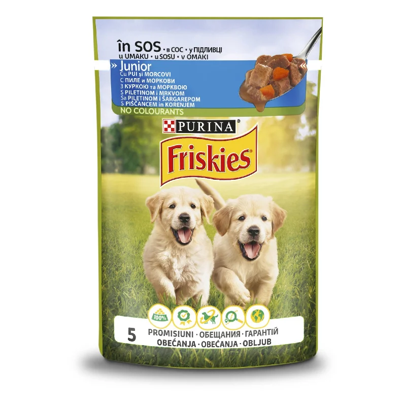 FRISKIES Plic hrană umedă pt câini Adult Vită şi Cartofi în aspic 85g