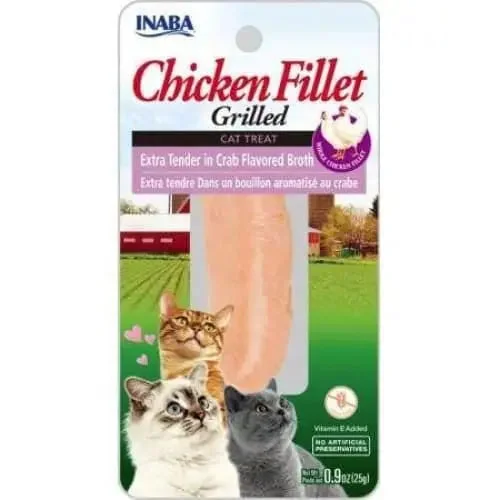 Inaba Chicken Fillet Grilled Cat Treat Extra Tender in Crab Flavored Broth