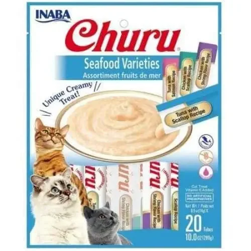 Inaba Churu Seafood Varieties Creamy Cat Treat