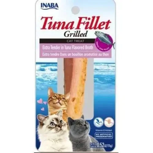 Inaba Tuna Fillet Grilled Cat Treat Extra Tender in Tuna Flavored Broth