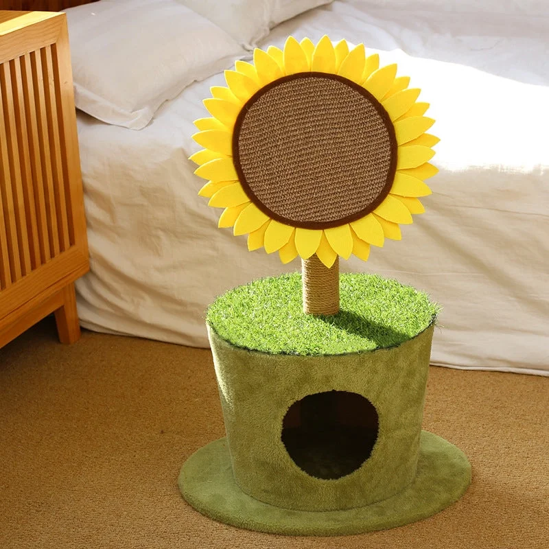 MFFCS03-CAT SCRATCHING SUNFLOWER+NEST 50x40x35cm