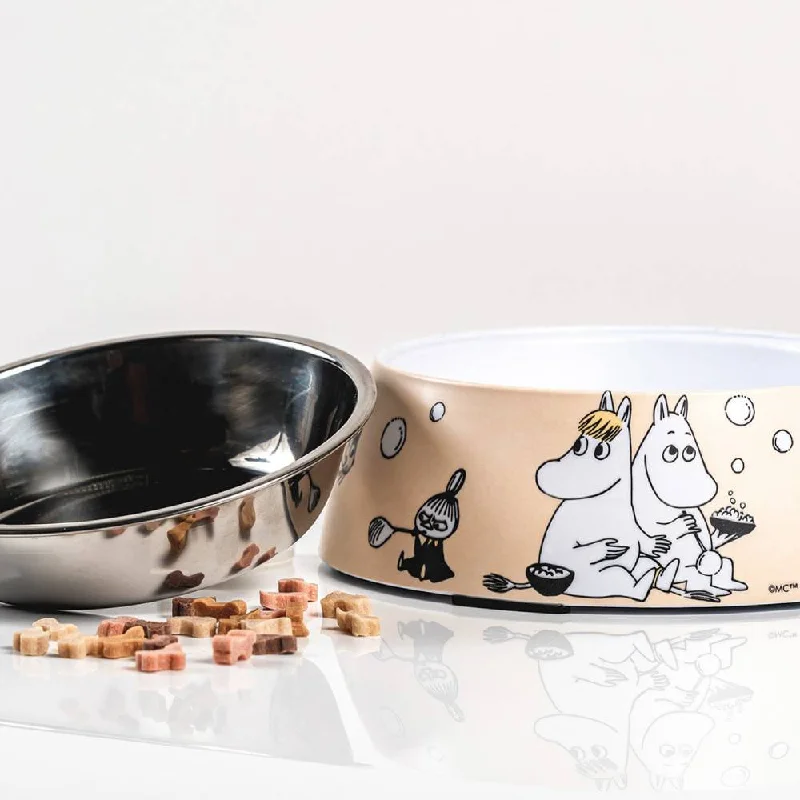 Moomin For Pets Food Bowl Beige M - Muurla