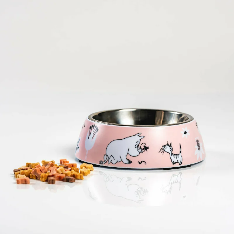 Moomin For Pets Food Bowl Pink S - Muurla