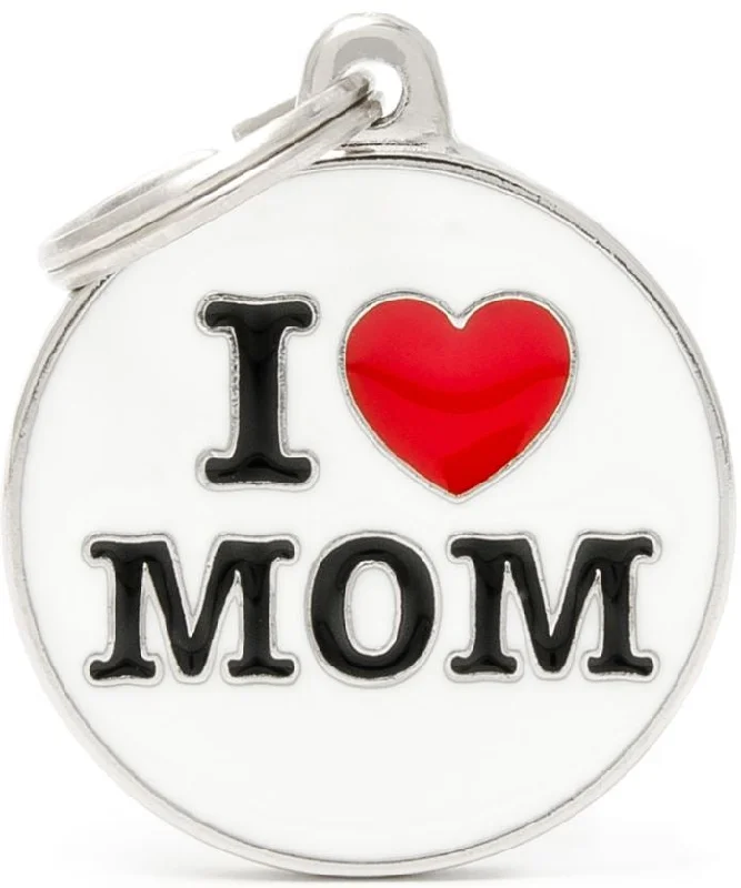 MY FAMILY Charms Medalion pentru gravat I LOVE MOM 3,17x3,93cm