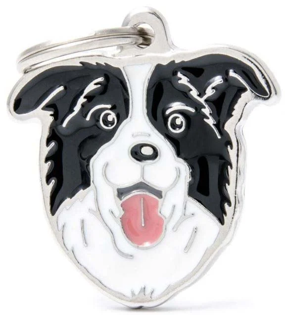 MY FAMILY Friends Medalion pentru gravare Border Collie 3x3,2cm