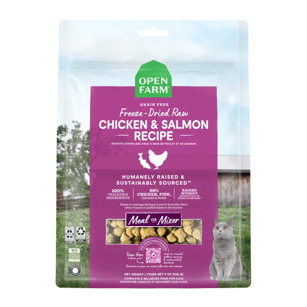 OPEN FARM Freeze-Dried Raw Chicken & Salmon Morsels, 255g (9oz)