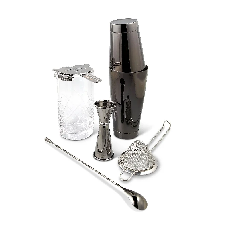 Shaken & Stirred Cocktail Set, Gun Metal Black