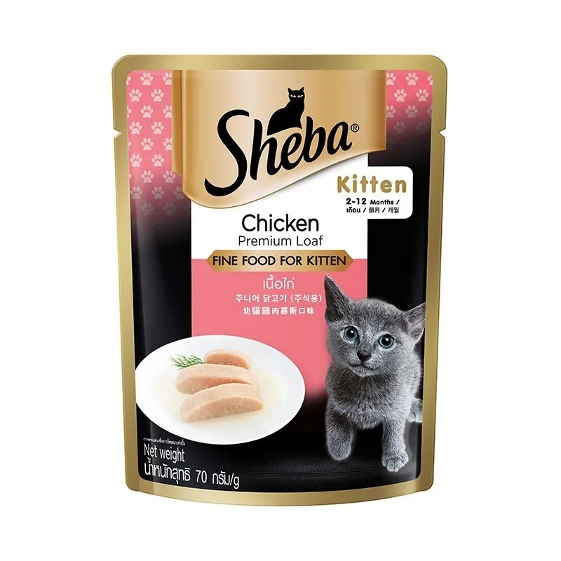 Sheba Kitten Chicken Premium Loaf Pouch Cat Food