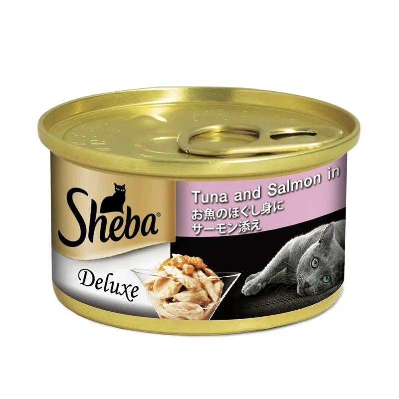 Sheba Tuna & Salmon In Gravy Canned Cat Food