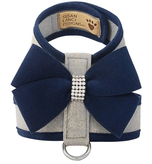 Susan Lanci Indigo Nouveau Bow Platinum Glitzerati Tinkie Harness