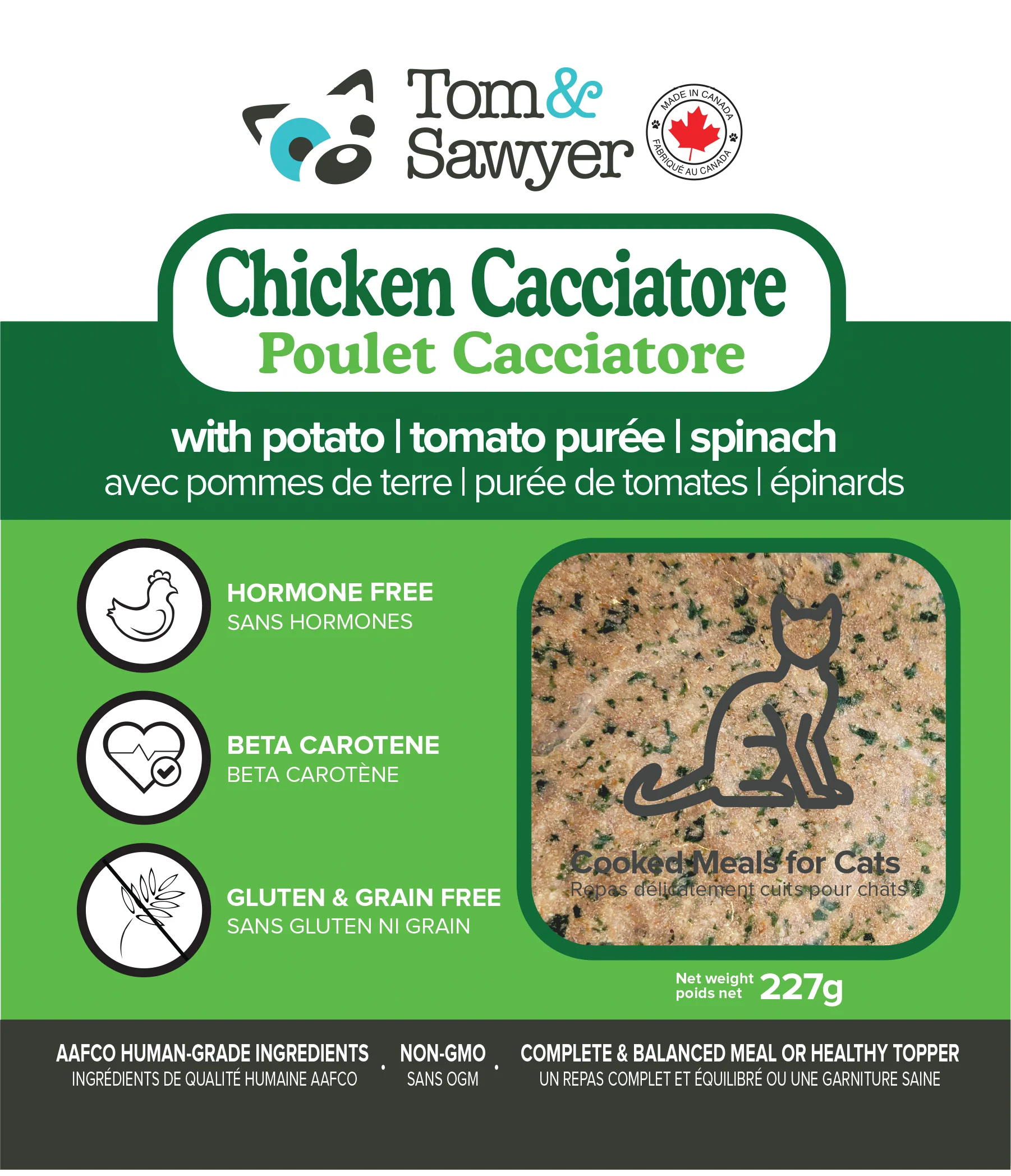 Tom & Sawyer Cat Gently Cooked Chicken Cacciatore