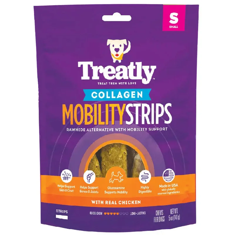 Treatly Collagen Mobility Strips Chicken Dog Chews 5 oz