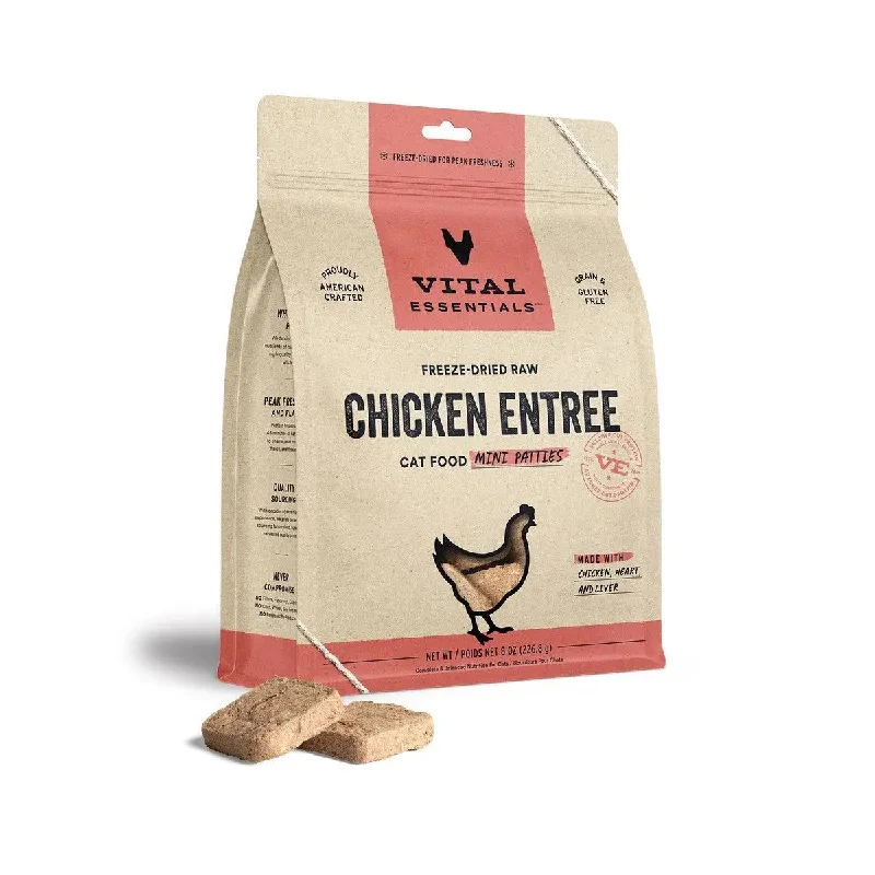 Vital Essentials® Freeze-Dried Raw Chicken Entree Cat Food Mini Patties