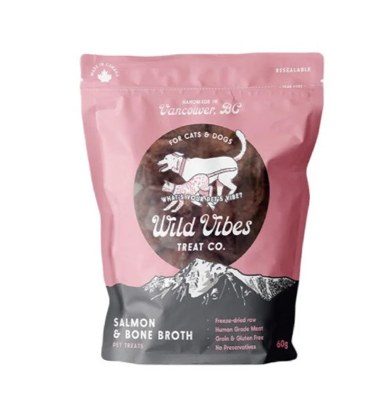 Wild Vibes Salmon Belly and Bone Broth Treats 75g