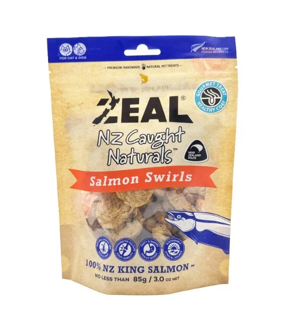 Zeal Wild Caught Naturals Freeze Dried Cat and Dog Treats (Salmon Swirls)